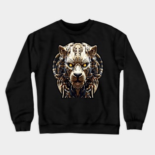 Iron King - Cyborg Lion Black and Gold Crewneck Sweatshirt